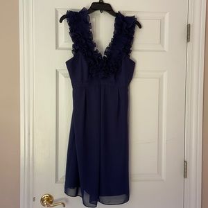Lilly Pulitzer Deep Blue Ruffle Midi Dress